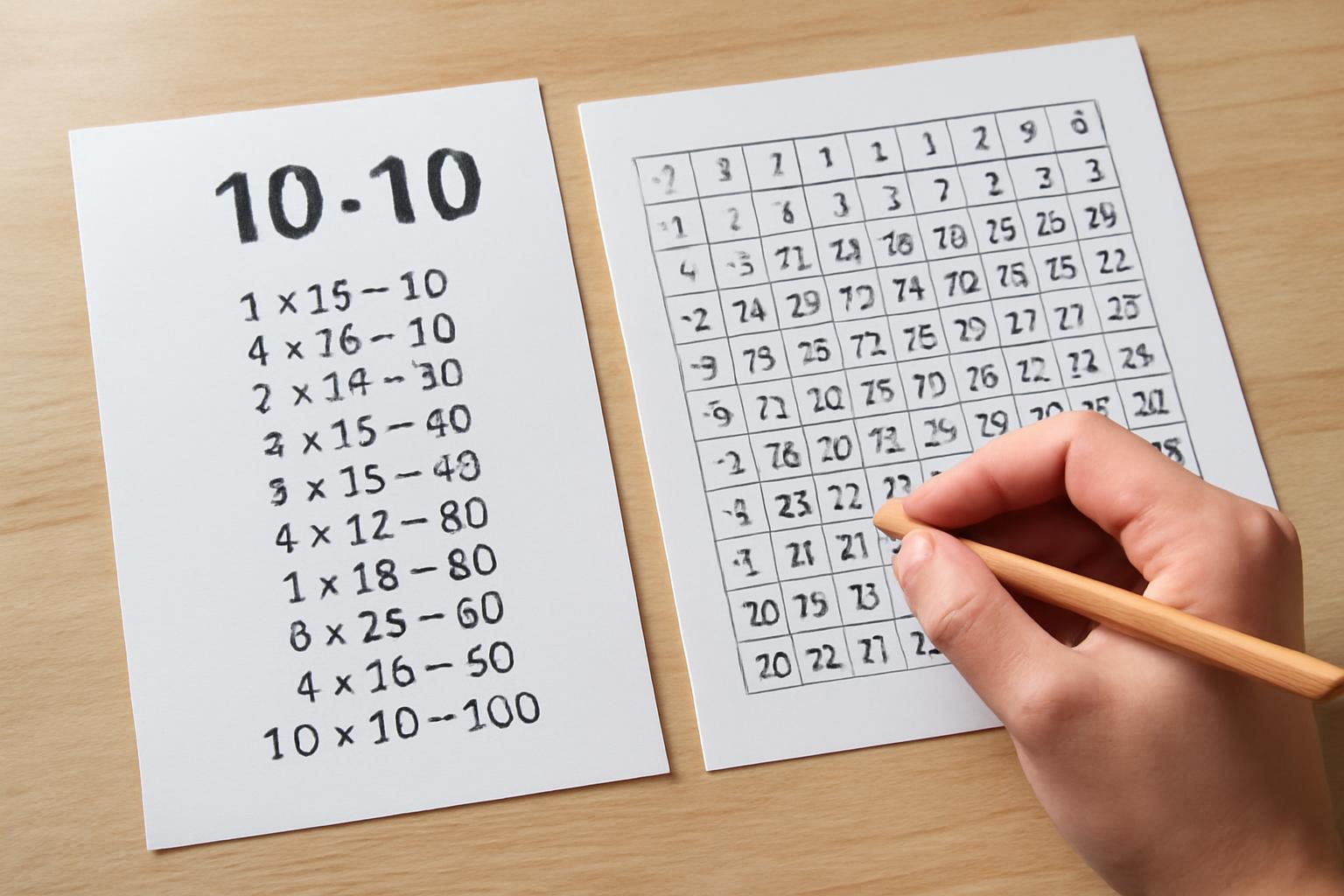 10-es szorzó és bennfoglaló tábla