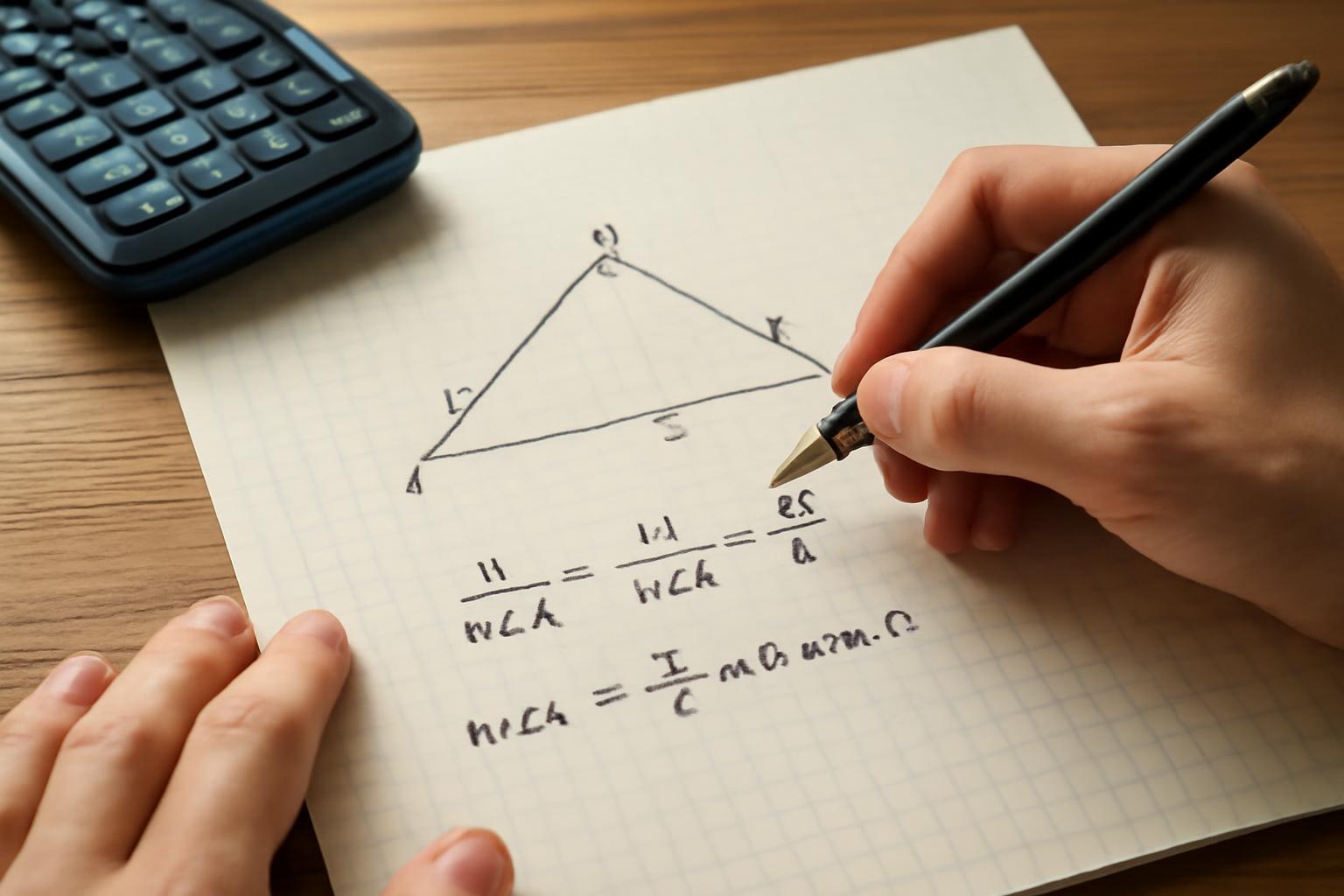 A szinusz tétel alkalmazása a területszámításban