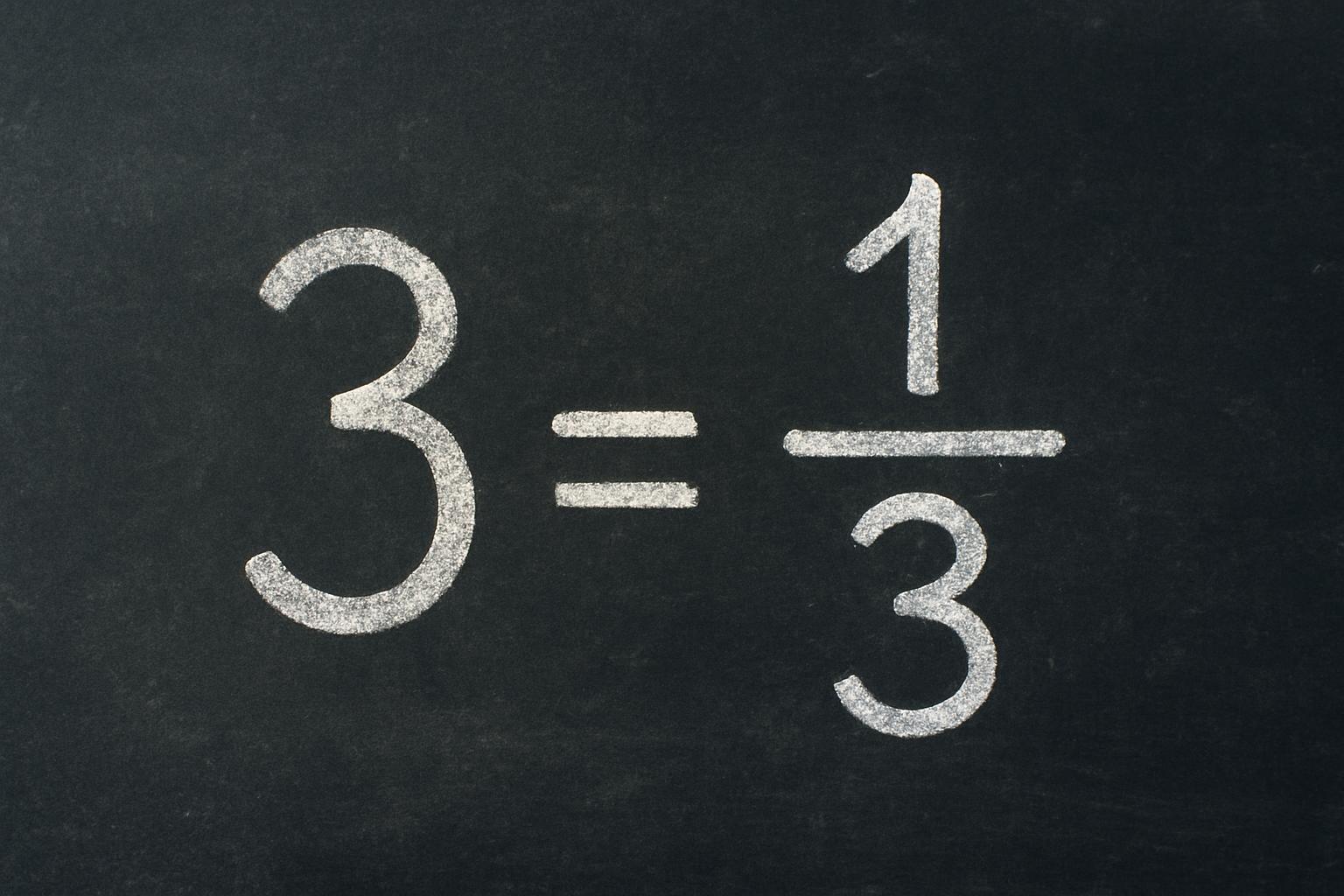 Egész szám reciproka tört formában szemléltetve