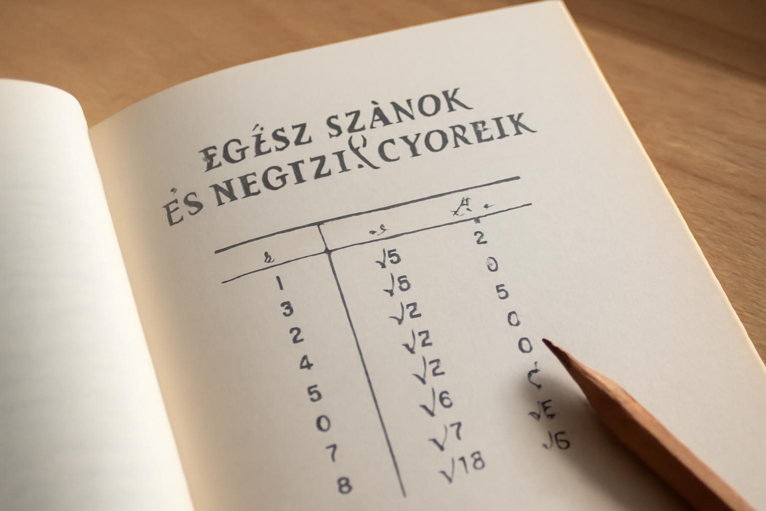 Egész számok és négyzetgyökeik