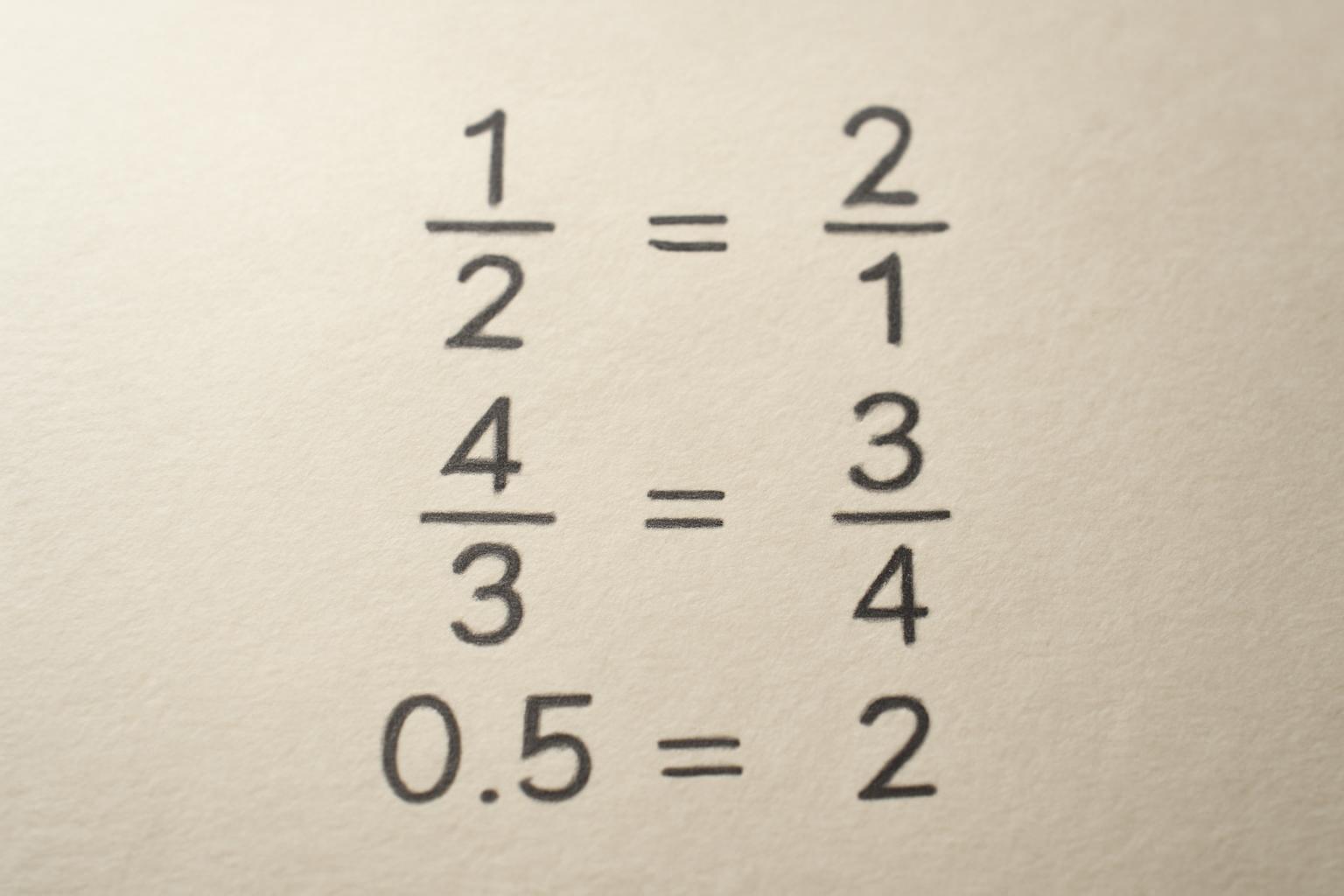 Egész, tört, tizedes számok reciproka