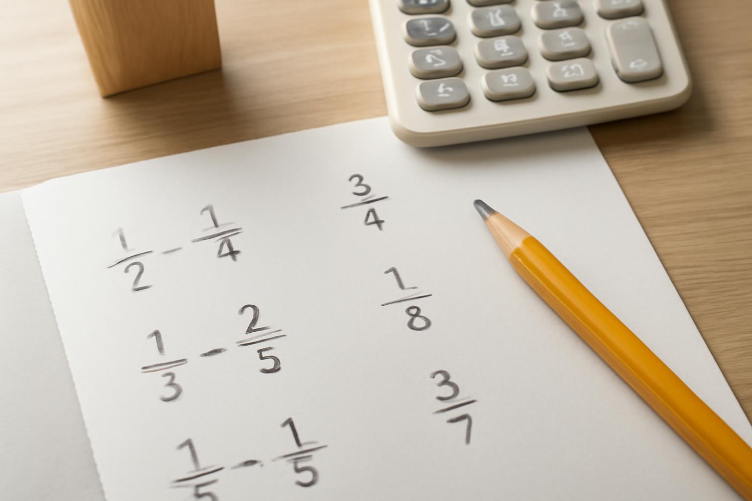 Egyszerű példák: egyjegyű számlálók és nevezők