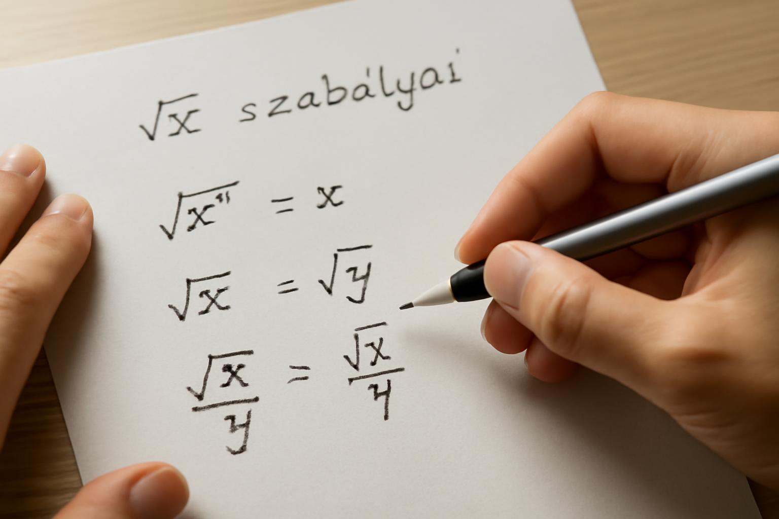 Gyökvonás szabályai és példái matematikában