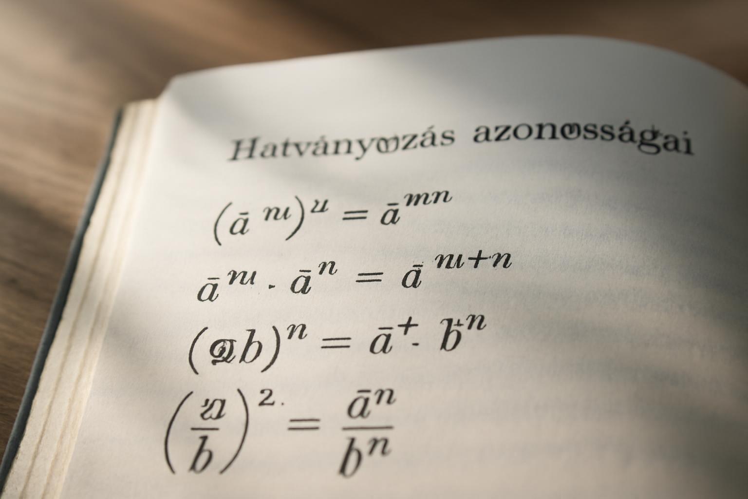 Hatványozás azonosságai