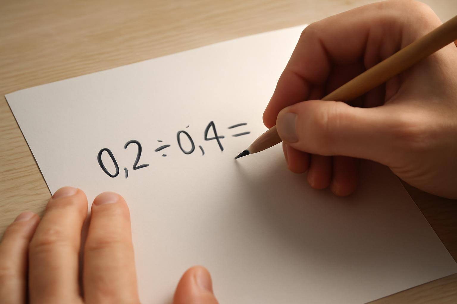 Két tizedes tört egymással való osztása