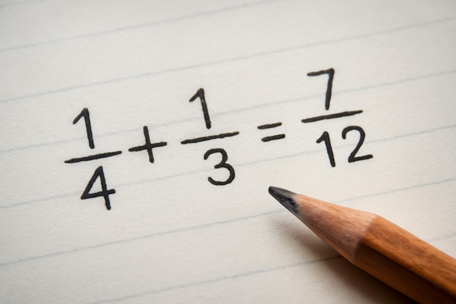 Különböző nevezőjű törtek összevonása