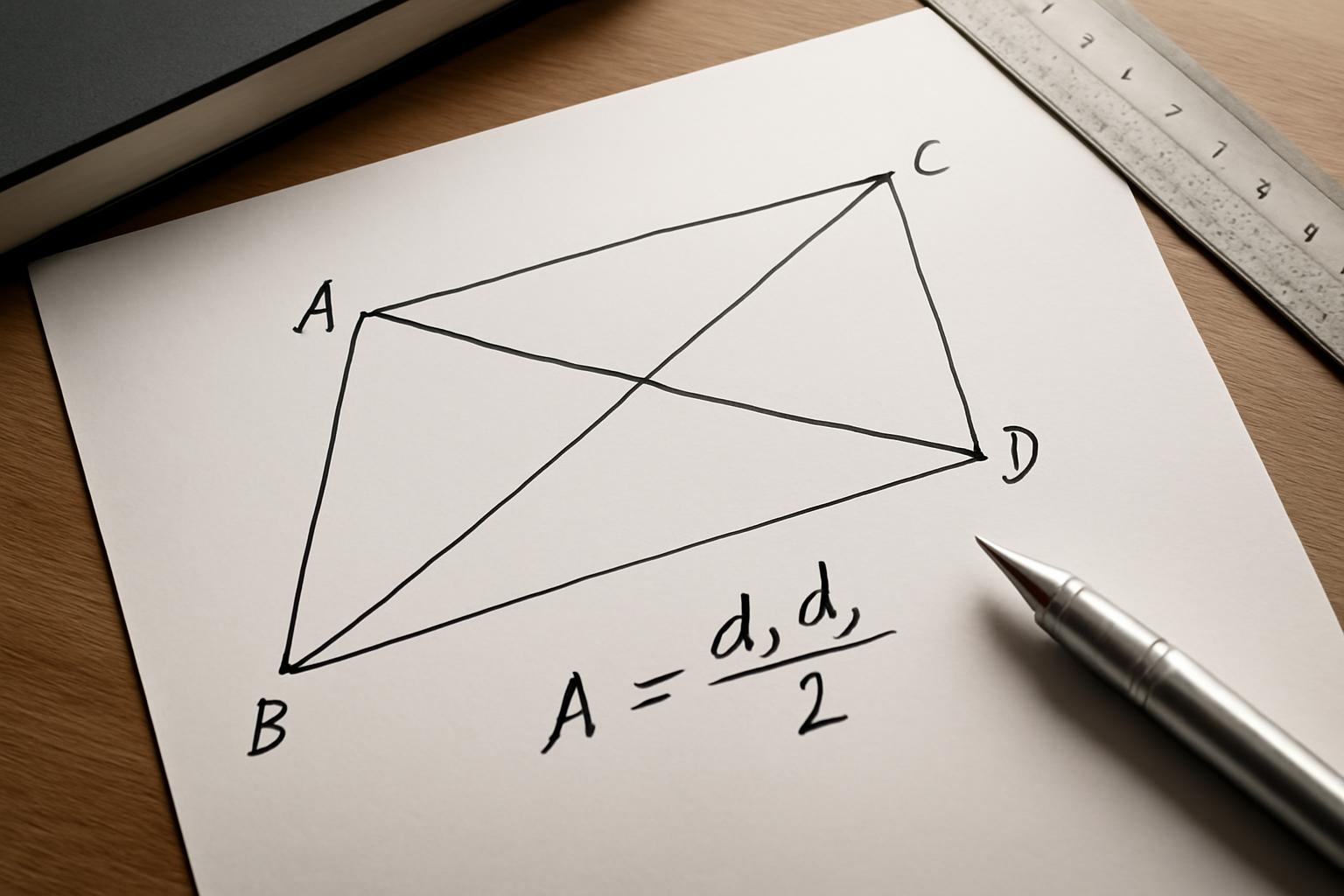 Paralelogramma területe átlókkal