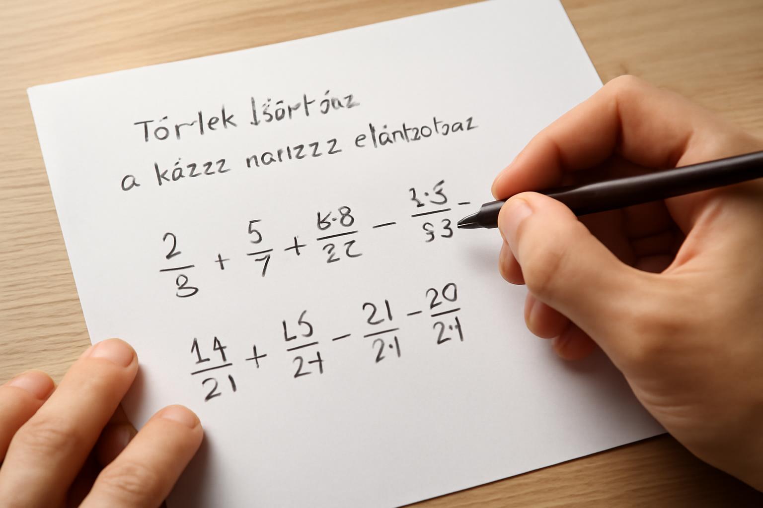 Törtek bővítése a közös nevező eléréséhez