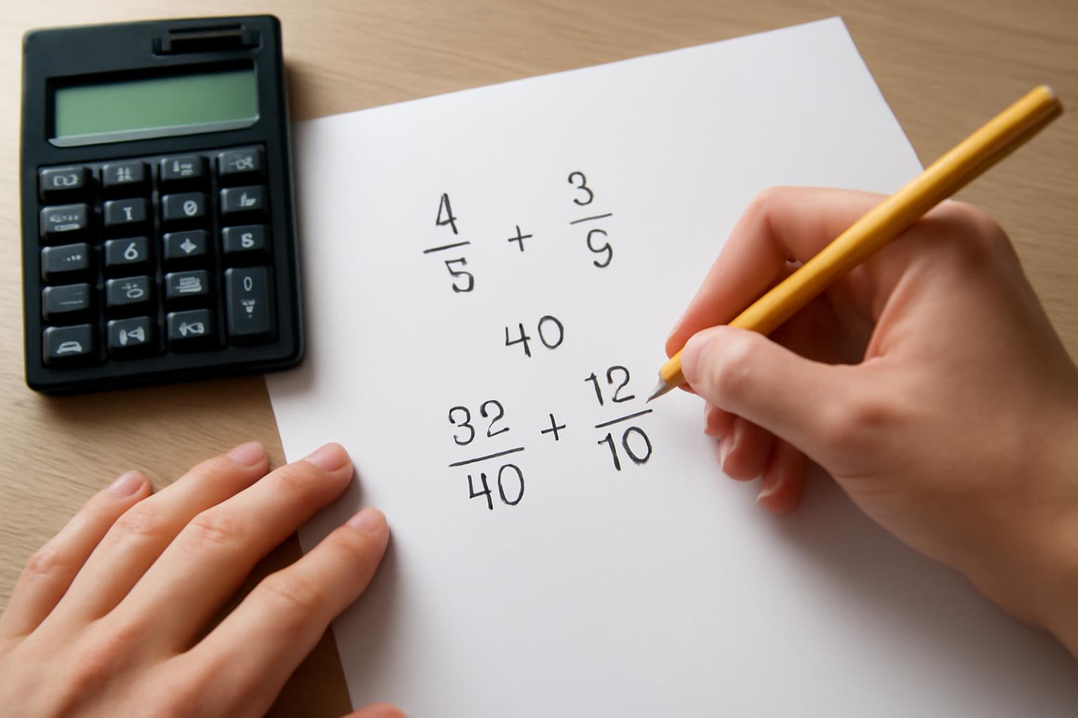 Közös nevező keresése kétjegyű törtek esetén