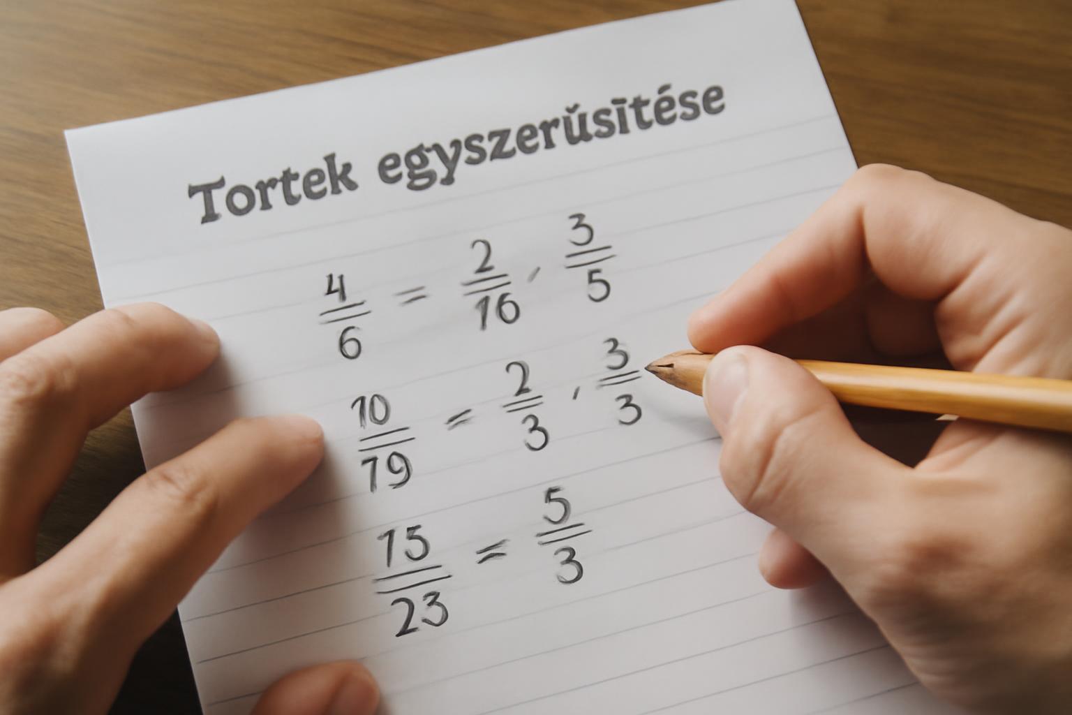 Törtek egyszerűsítése