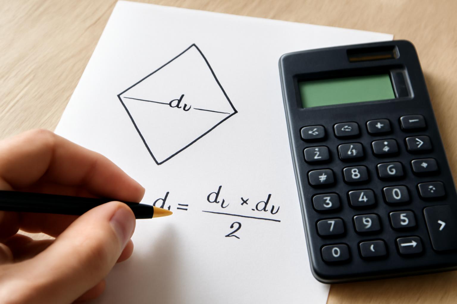 A rombusz területének kiszámítása: egyszerű képlettel