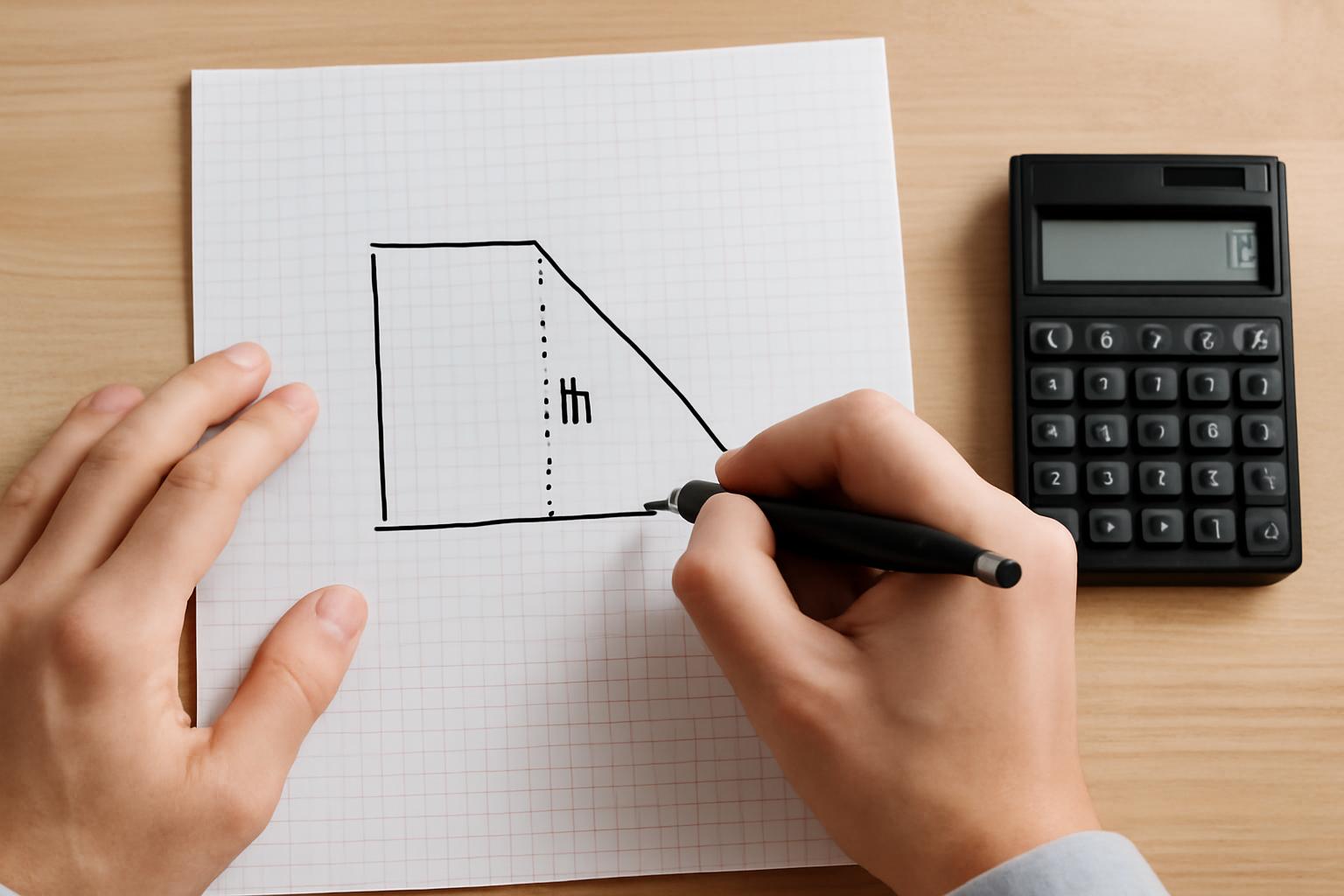 Hogyan számoljuk ki a derékszögű trapéz magasságát egyszerűen