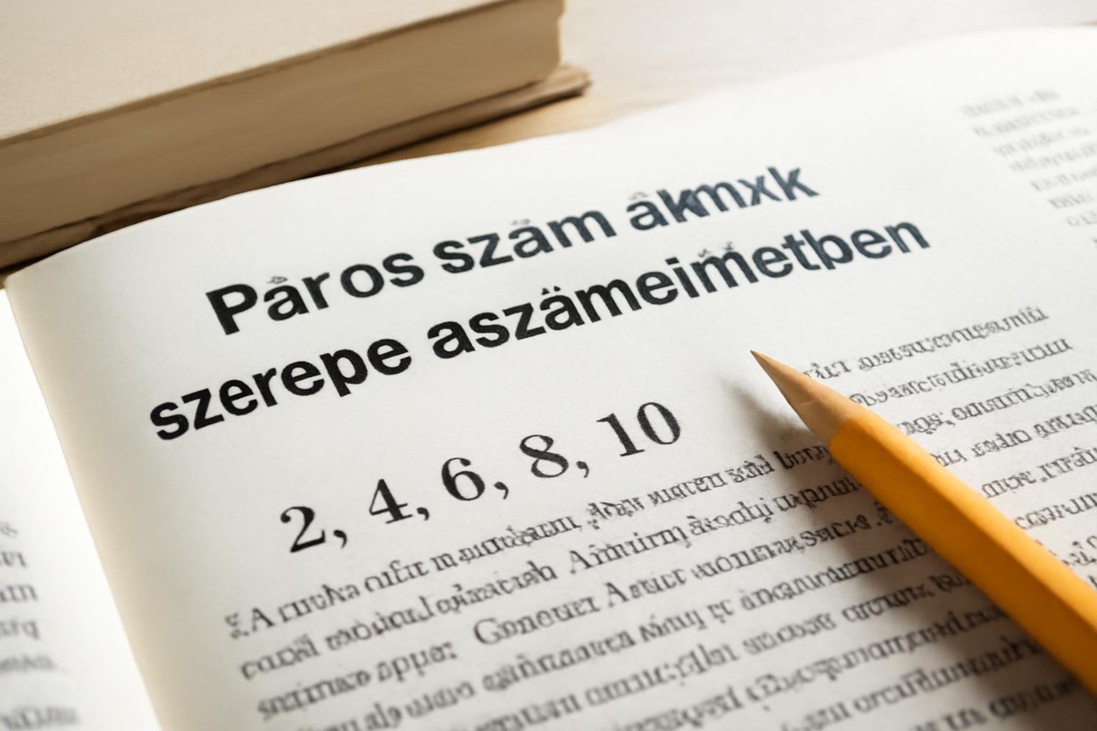 Páros számok szerepe a számelméletben