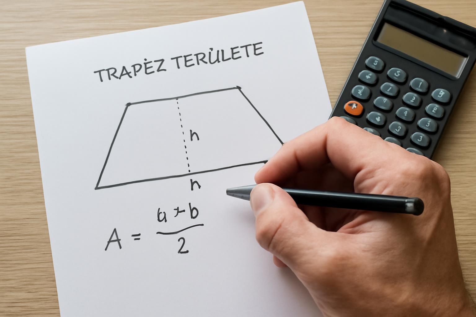 Példa: Trapéz területének számítása lépésről lépésre