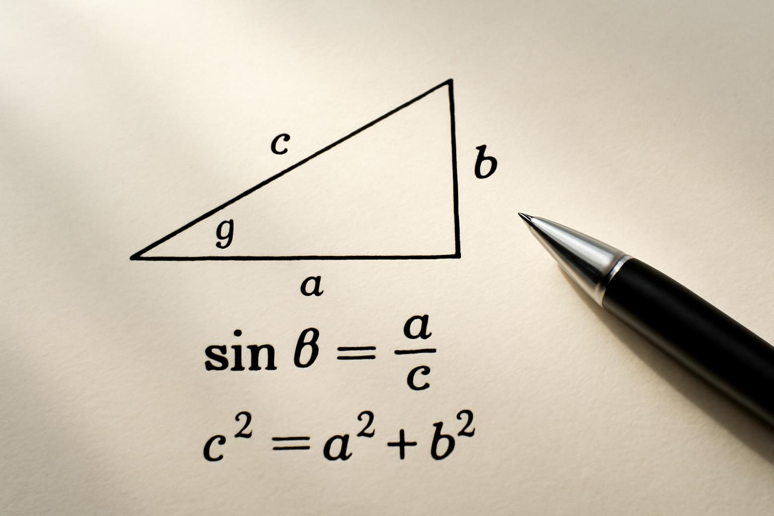 Alapvető háromszög-képletek: szinusz, koszinusz tétel