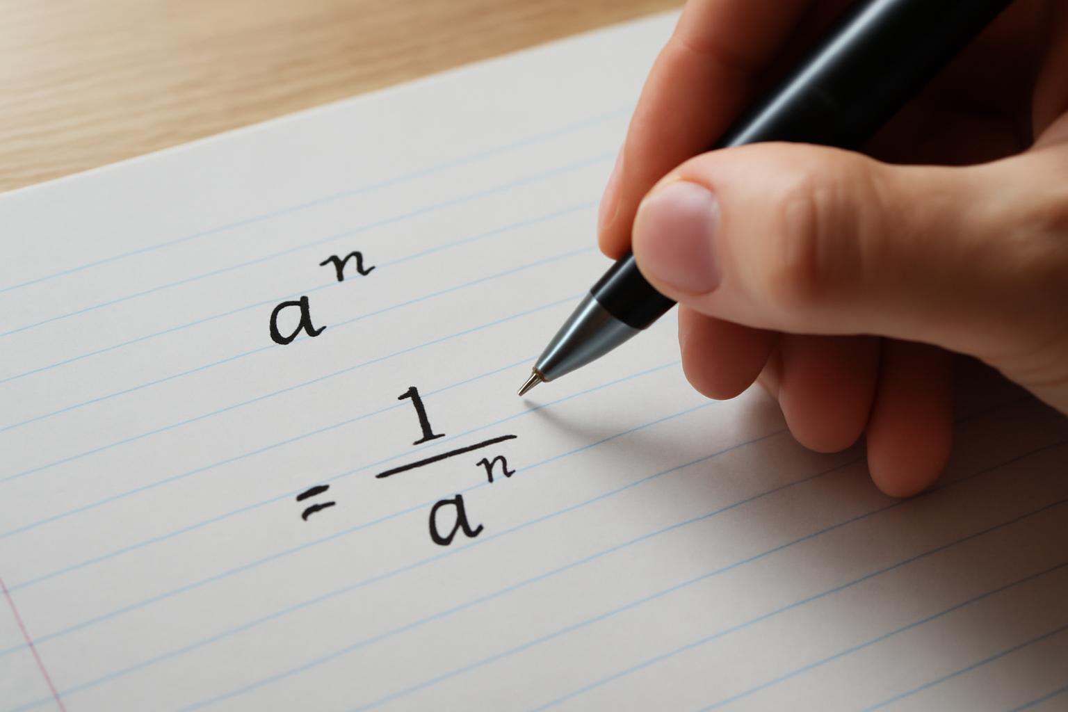 Negatív kitevő kapcsolata a reciprok értékkel