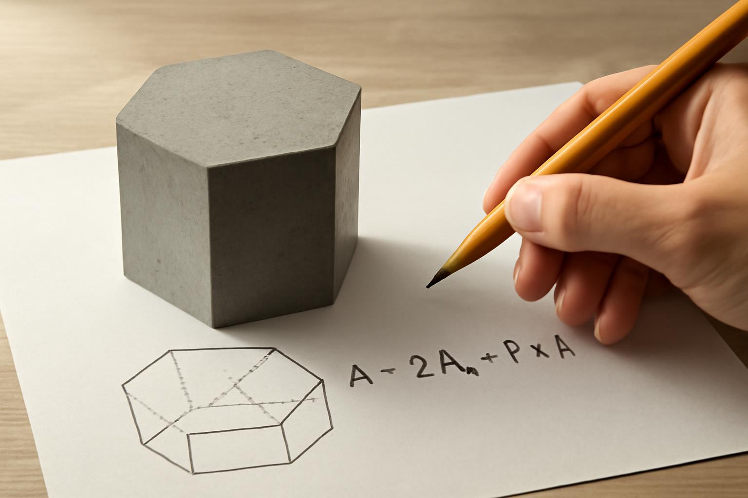 Példa: Hatszög alapú hasáb felszínének számítása