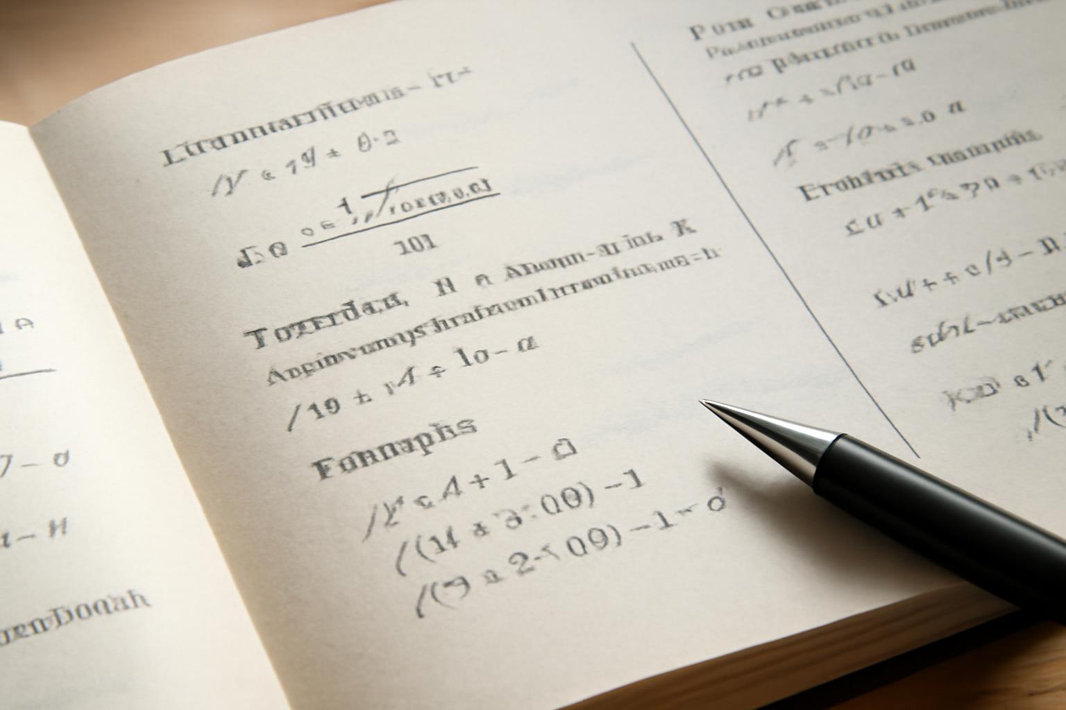 Matematikai képletek, fogalmak és példák összefoglalása