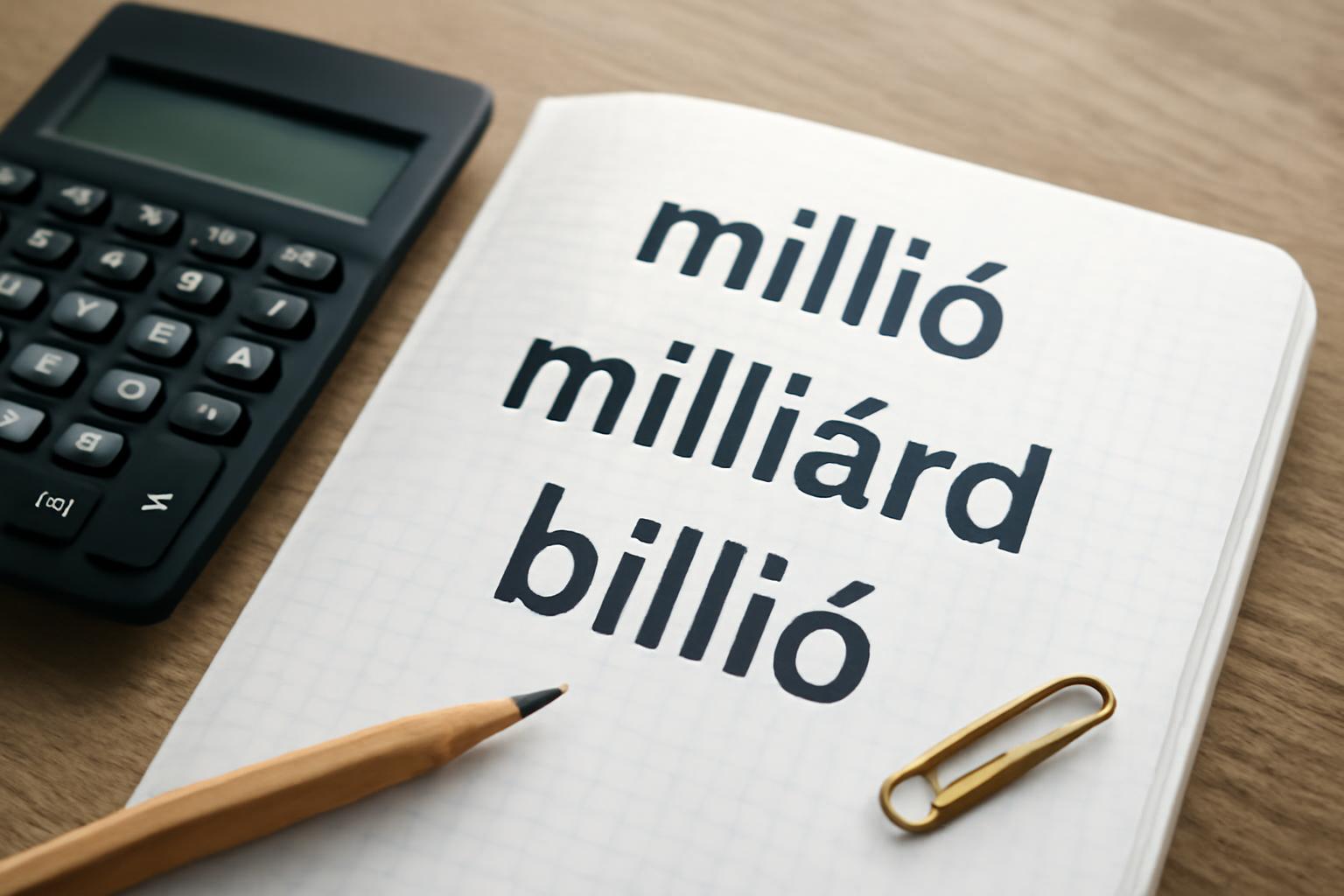 Millió, milliárd és billió matematikában