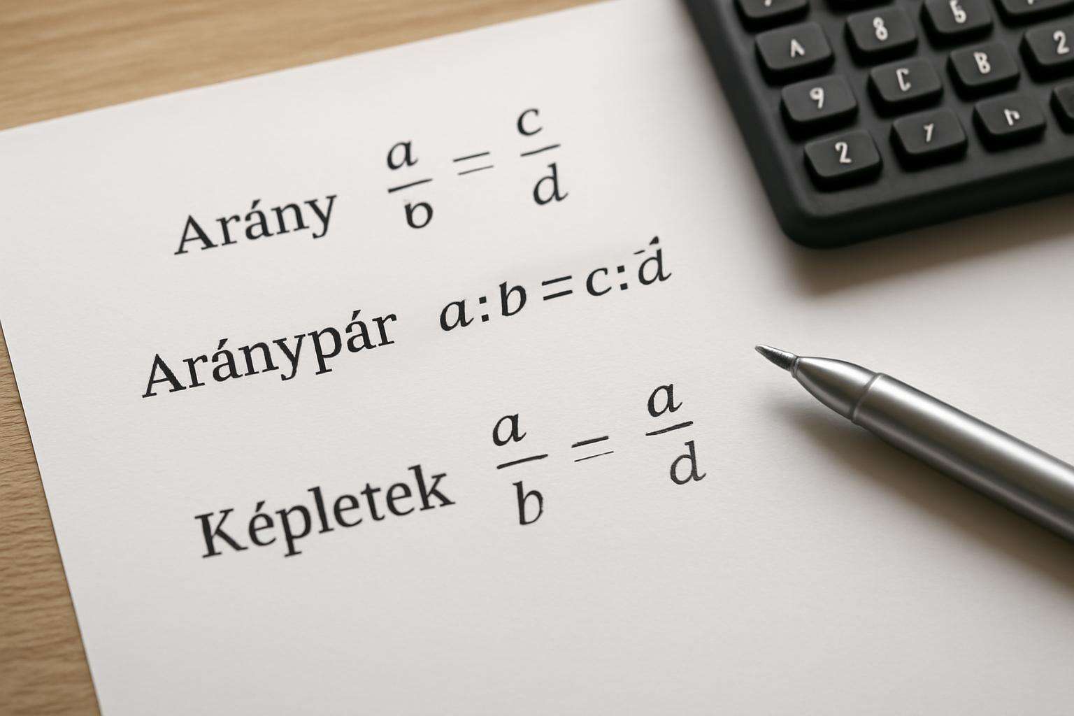 Arány, aránypár – Képletek és tippek